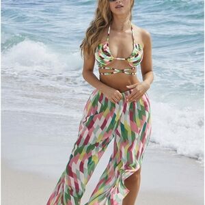 VENUS Colorful Geometric Swim Coverup